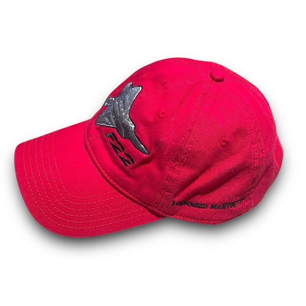 Lokheed Martin F22 Red Basebal Hat Cap Adjustable - Picture 2 of 5